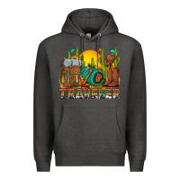 Charcoal Heather western traveler cowboy Premium Hoodie - NancyCooperArtShop