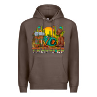 Coffee western traveler cowboy Premium Hoodie - NancyCooperArtShop