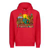 Red western traveler cowboy Premium Hoodie - NancyCooperArtShop