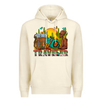 Sandshell western traveler cowboy Premium Hoodie - NancyCooperArtShop