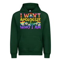 Forest Green LGBTQ I Won't Apologize For Who I Am Urban Hoodie - BundleAndBundleShop