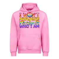 Fuchsia Pink LGBTQ I Won't Apologize For Who I Am Urban Hoodie - BundleAndBundleShop