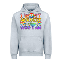Heather Grey LGBTQ I Won't Apologize For Who I Am Urban Hoodie - BundleAndBundleShop
