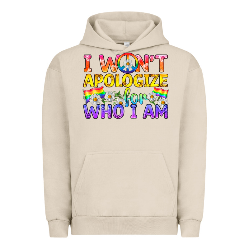 Lgbtq I Won't Apologize For Who I Am Urban Hoodie by BundleAndBundleShop | Teevron