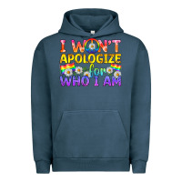 Pigment Midnight Navy LGBTQ I Won't Apologize For Who I Am Urban Hoodie - BundleAndBundleShop