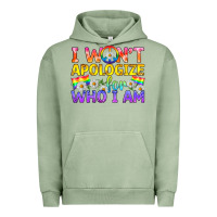 Pigment Oil Green LGBTQ I Won't Apologize For Who I Am Urban Hoodie - BundleAndBundleShop
