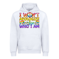 White LGBTQ I Won't Apologize For Who I Am Urban Hoodie - BundleAndBundleShop