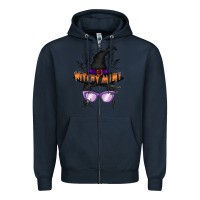 Navy witchy mini Zipper Hoodie - RacoonDesign