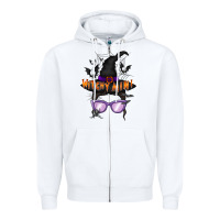 White witchy mini Zipper Hoodie - RacoonDesign