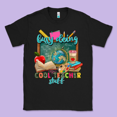 Busy Doing Cool Teacher Stuff Classic Tee Designed By Zillion Design Studio