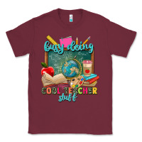 Burgundy busy doing cool teacher stuff Classic Tee - Zillion Design Studio