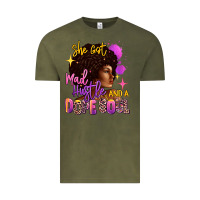 Vintage Olive She got mad hustle and a dope soul Vintage Tee - RanaPortraitStore