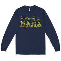 Navy army mama Long Sleeve Tee - Zillion Design Studio
