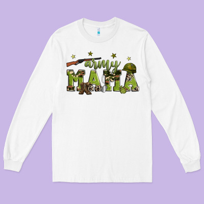 Army Mama Long Sleeve Tee Designed By Zillion Design Studio