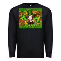 Black st patricks day cow Premium Sweatshirt - Artiststas