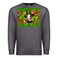 Charcoal Heather st patricks day cow Premium Sweatshirt - Artiststas
