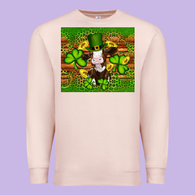 St Patricks Day Cow Premium Sweatshirt Designed By Artiststas