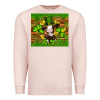 Pale Pink st patricks day cow Premium Sweatshirt - Artiststas
