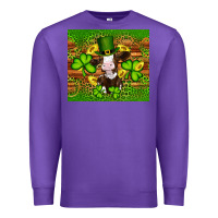 Purple st patricks day cow Premium Sweatshirt - Artiststas