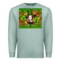 Seafoam st patricks day cow Premium Sweatshirt - Artiststas