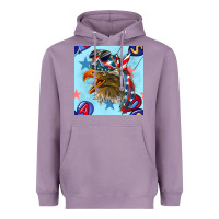 Lavender mullet eagle with balloon seamless pattern Heavyweight Hoodie - BundleAndBundleShop