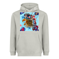 Moon Dust mullet eagle with balloon seamless pattern Heavyweight Hoodie - BundleAndBundleShop