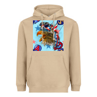 Mushroom mullet eagle with balloon seamless pattern Heavyweight Hoodie - BundleAndBundleShop