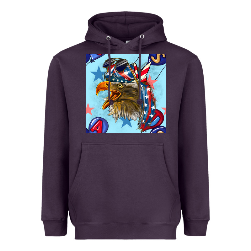 Mullet Eagle With Balloon Seamless Pattern Heavyweight Hoodie by BundleAndBundleShop | Teevron