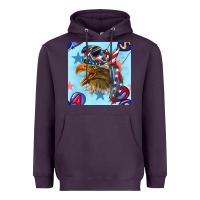 Plum mullet eagle with balloon seamless pattern Heavyweight Hoodie - BundleAndBundleShop