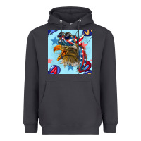 Smoke mullet eagle with balloon seamless pattern Heavyweight Hoodie - BundleAndBundleShop