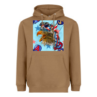Toasted Coconut mullet eagle with balloon seamless pattern Heavyweight Hoodie - BundleAndBundleShop