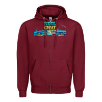Burgundy reel great dad  libbey glass Zipper Hoodie - HRA Design Shop