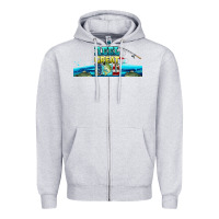 Heather Grey reel great dad  libbey glass Zipper Hoodie - HRA Design Shop