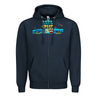 Navy reel great dad  libbey glass Zipper Hoodie - HRA Design Shop