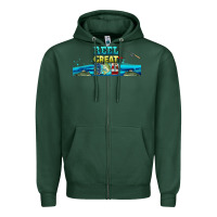 Sports Green reel great dad  libbey glass Zipper Hoodie - HRA Design Shop
