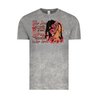 Cloud Rock She has fire in her soul afro woman Vintage Tee - RanaPortraitStore