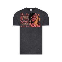 Vintage Black She has fire in her soul afro woman Vintage Tee - RanaPortraitStore