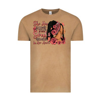 Vintage Camel She has fire in her soul afro woman Vintage Tee - RanaPortraitStore