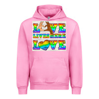 Fuchsia Pink Western LGBTQ+ Love Lives Here Tumbler Urban Hoodie - BundleAndBundleShop