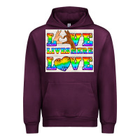 Mauve Wine Western LGBTQ+ Love Lives Here Tumbler Urban Hoodie - BundleAndBundleShop