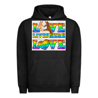 Pigment Black Western LGBTQ+ Love Lives Here Tumbler Urban Hoodie - BundleAndBundleShop
