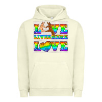 Pigment Pistachio Western LGBTQ+ Love Lives Here Tumbler Urban Hoodie - BundleAndBundleShop