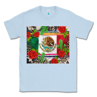Dusty Blue mexican flag Classic Tee - CTS Tumbler Store