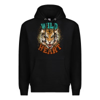 Black wild heart tiger college western Premium Hoodie - NancyCooperArtShop