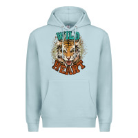 Blue Mist wild heart tiger college western Premium Hoodie - NancyCooperArtShop