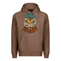 Chestnut wild heart tiger college western Premium Hoodie - NancyCooperArtShop