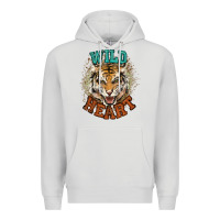 Dove Grey wild heart tiger college western Premium Hoodie - NancyCooperArtShop