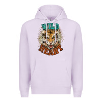 Lilac wild heart tiger college western Premium Hoodie - NancyCooperArtShop
