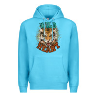 Ocean Blue wild heart tiger college western Premium Hoodie - NancyCooperArtShop