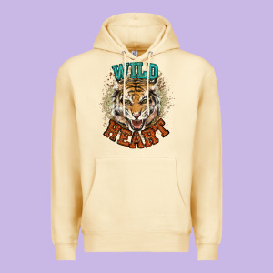Wild Heart Tiger College Western Premium Hoodie Designed By Nancycooperartshop